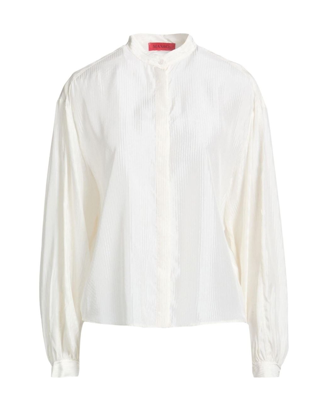 MAX&Co. White Solid Colour Shirts Blouses