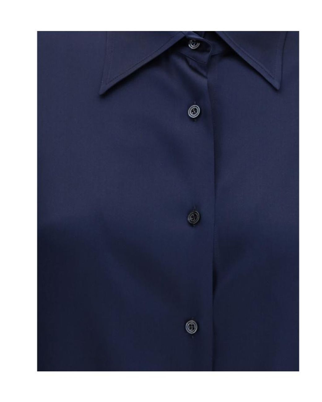 Tom Ford Blue Satin Relaxed Fit Shirt