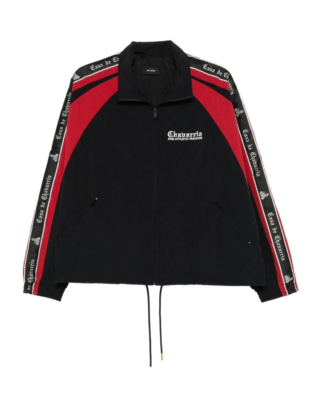 Willy Chavarria Black Logo Tape Track Jacket for men