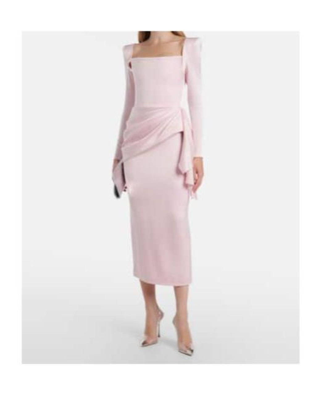 Alex Perry Pink Draped Crêpe Satin Cocktail Dress