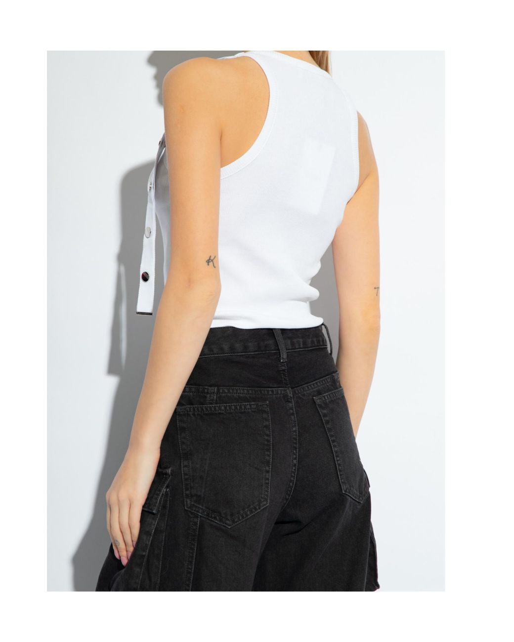 The Attico White Sleeveless Tops