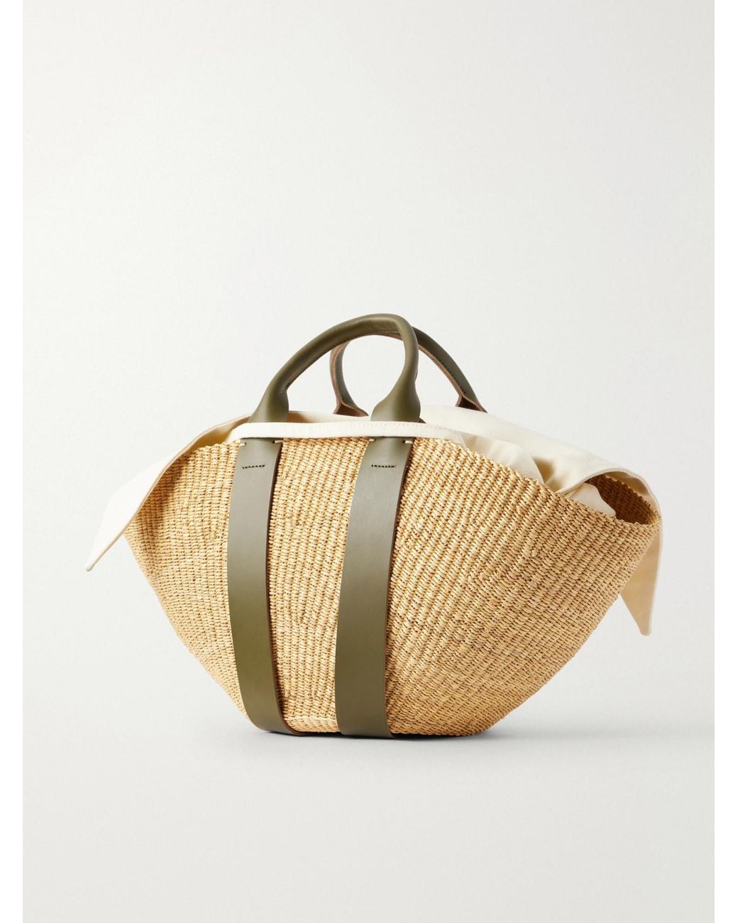 Muuñ Metallic Handwoven Straw Bag