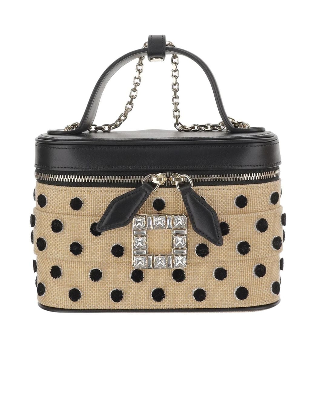 Roger Vivier Metallic Embellished Zipped Clutch Bag