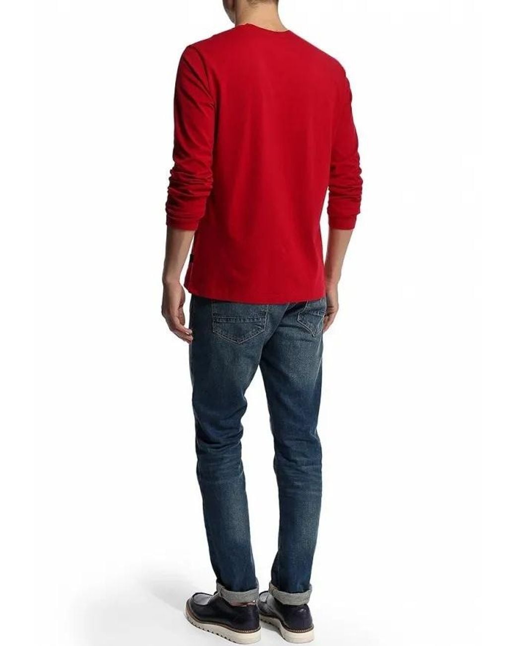 Moschino Red Long Sleeved T-Shirt for men