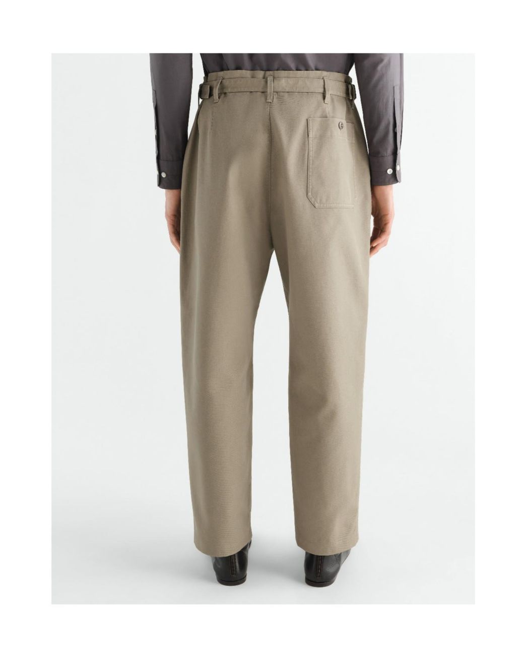 Lemaire Natural Tapered Cotton Pants for men