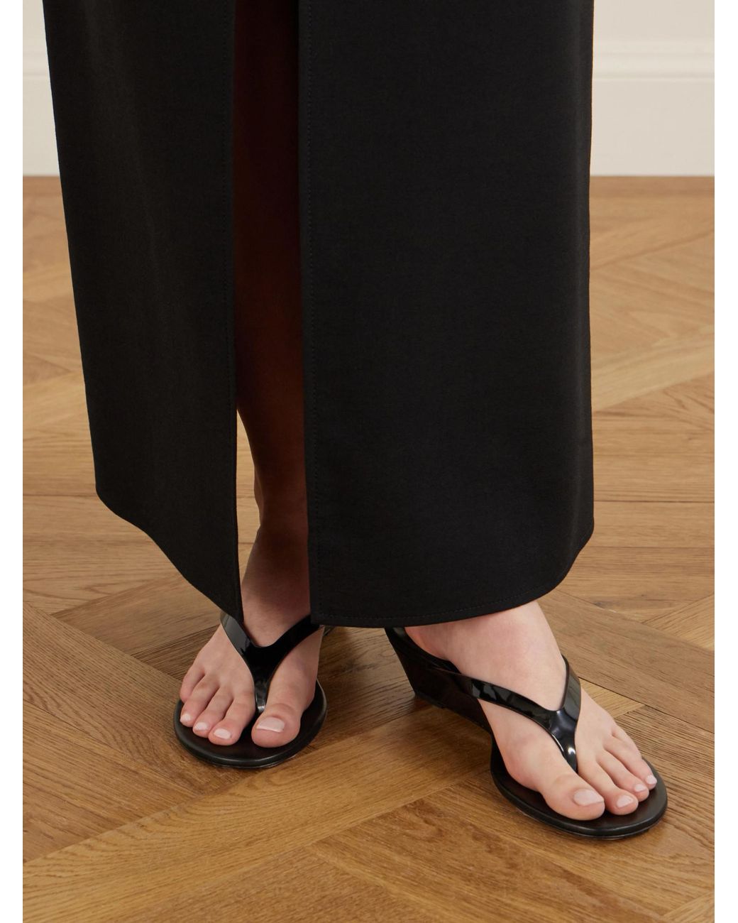 Christopher Esber Black Scala Wedge Heeled Sandals