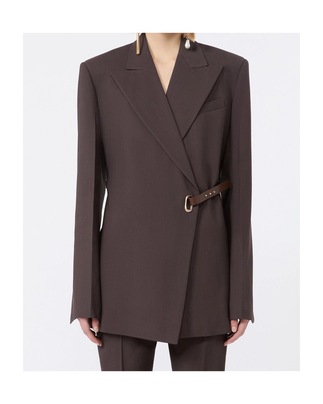 Sportmax Brown Cinta Belted Blazer