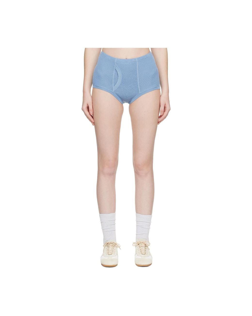 Rier Blue Ribbed Briefs