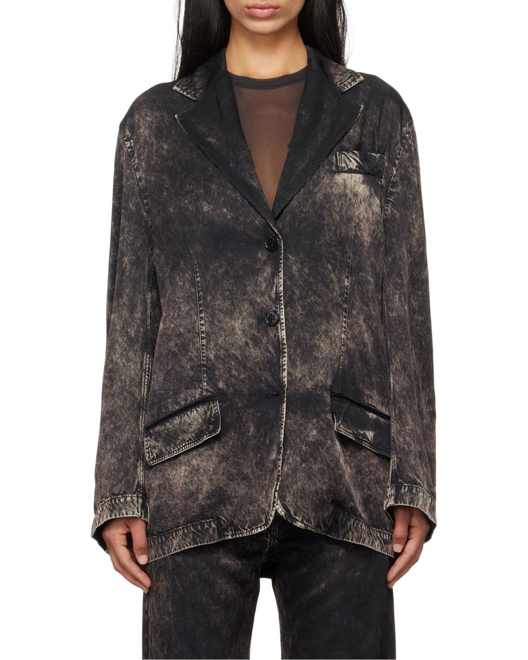Acne Blue Single-Breasted Jacket