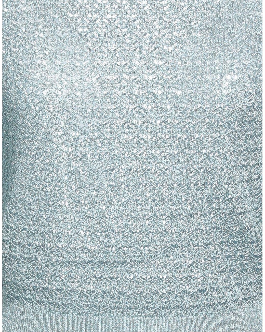 Dolce & Gabbana Blue Solid Color Knit Sweater