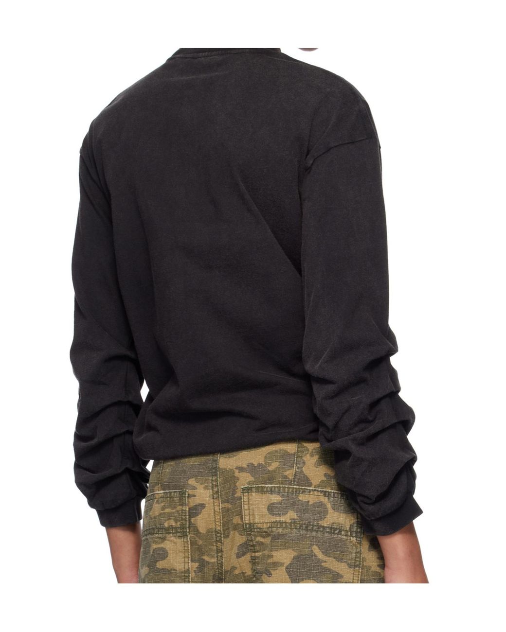 we11done Black Jersey Sweatshirt