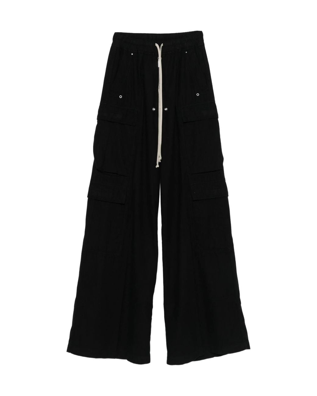 Rick Owens Black Pocket Detailed Drawstring Pants