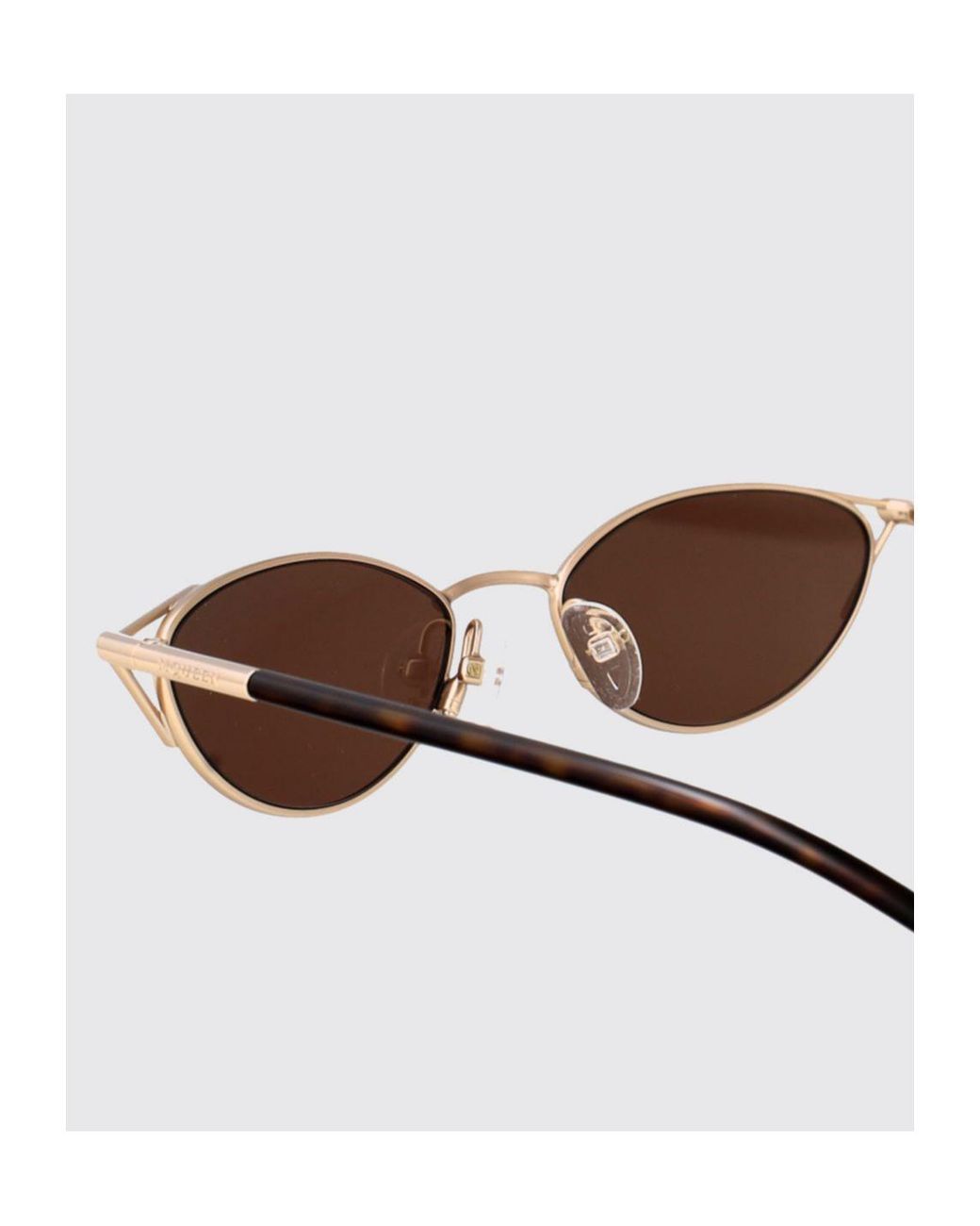 McQueen White Eyewear Oval Frame Sunglasses