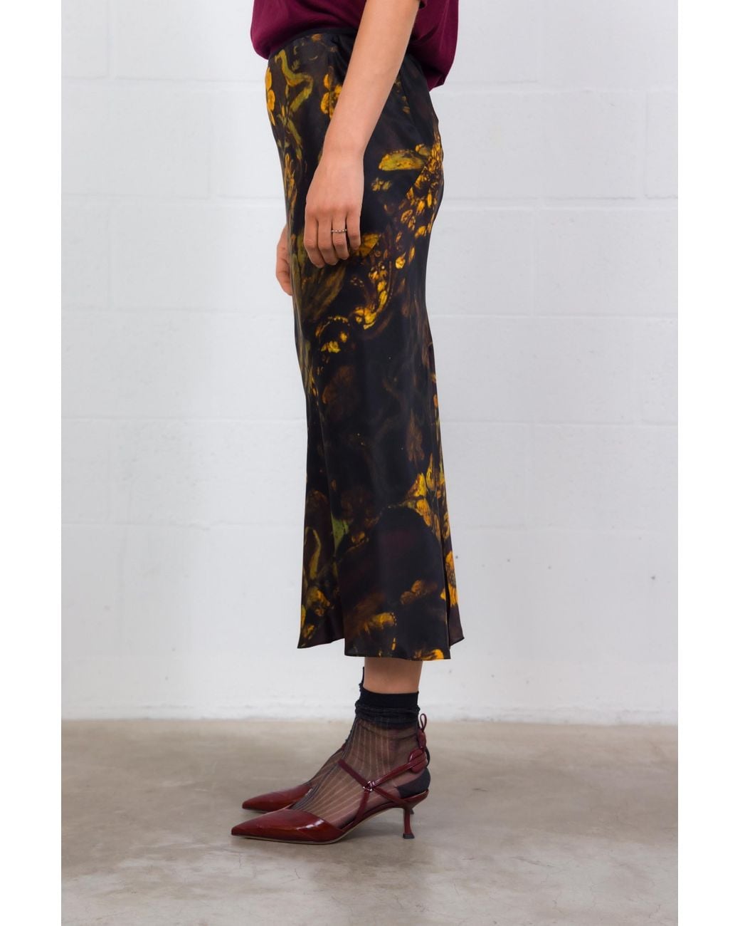 Dries Van Noten Multicolor Vintage-Style Floral Print Skirt