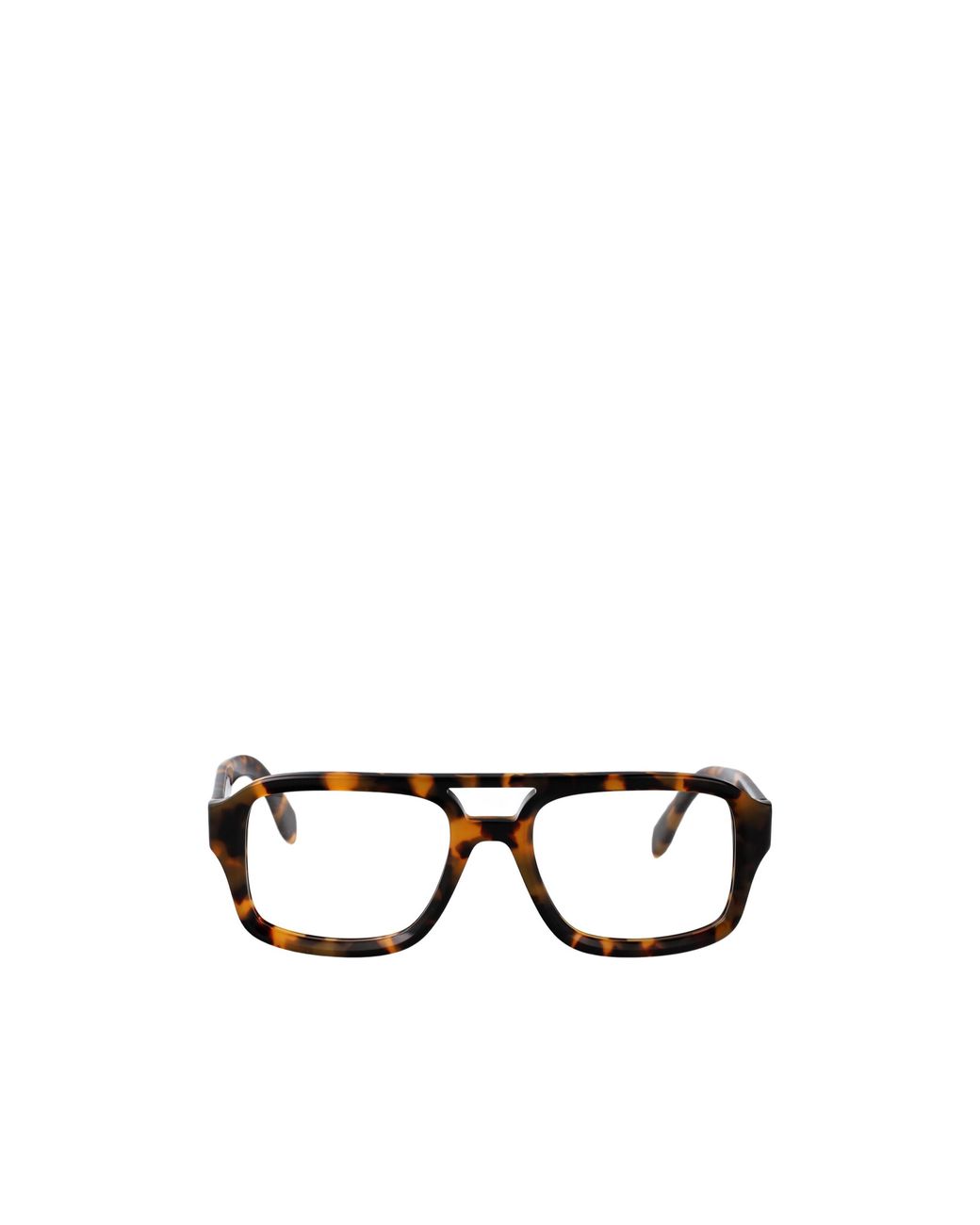 Palm Angels White Tortoiseshell-Effect Glasses for men