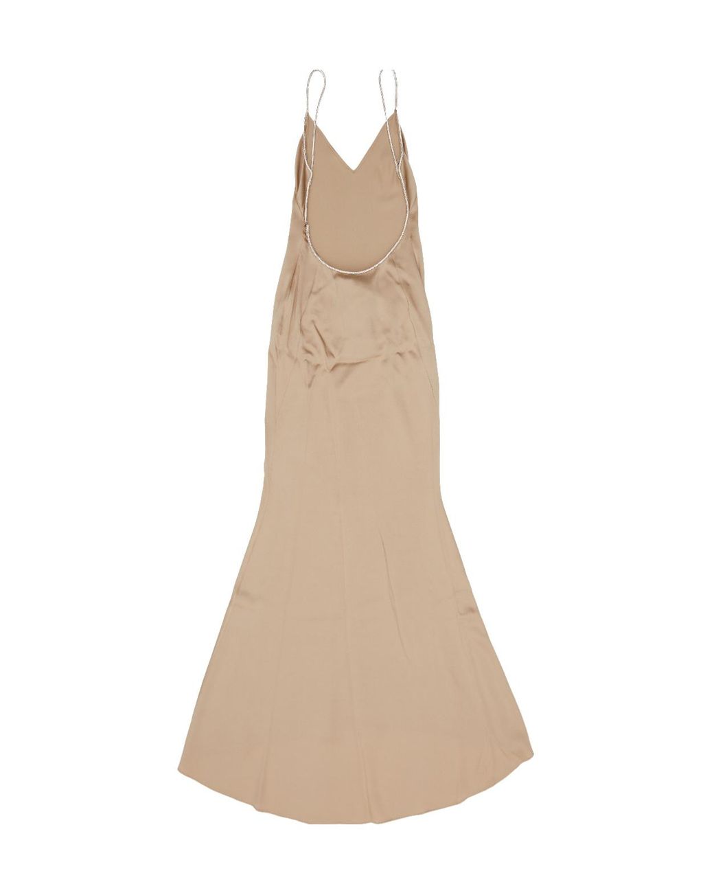 Tom Ford Natural Open Back V-Neck Gown Dress