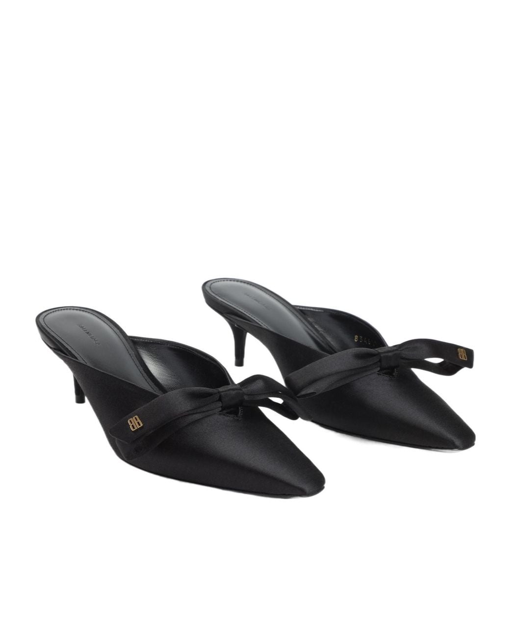 Balenciaga Black Nano Bow Mules