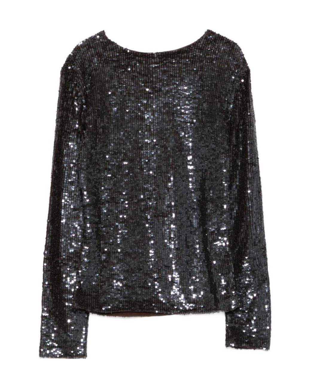 P.A.R.O.S.H. Black Sequin-Embellished Top