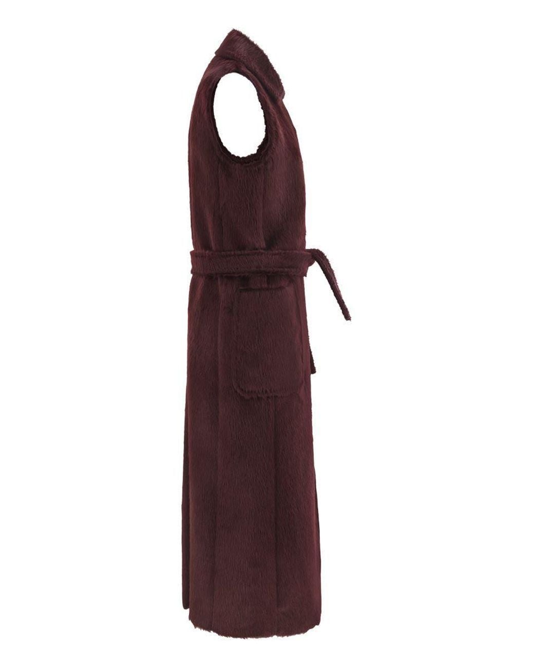 Max Mara Purple Abbozzi Belted Coat