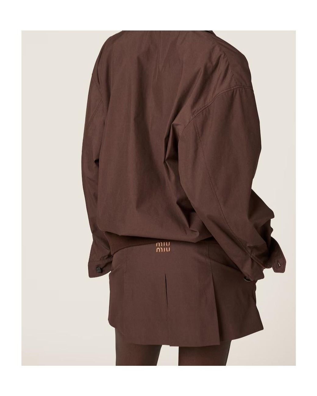 Miu Miu Brown Belted Mini Skirt