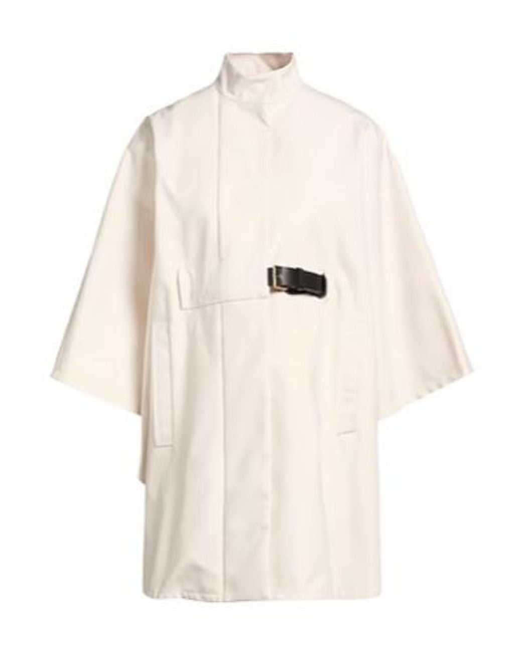 Max Mara Natural Solidcolor Cape Coat