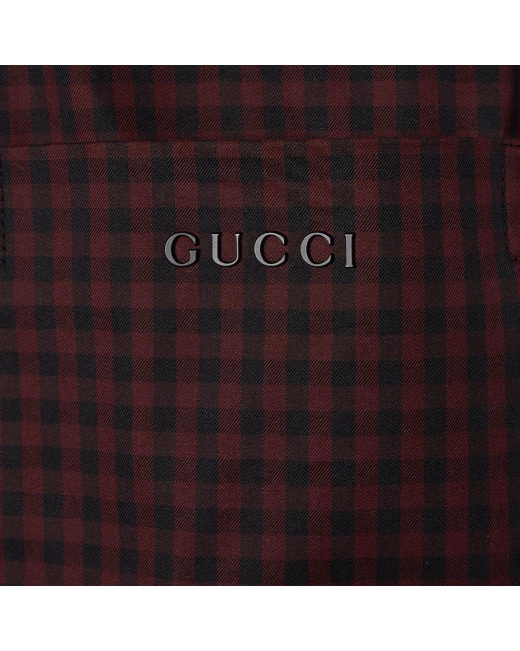 Gucci Purple Cotton Gingham Padded Jacket for men