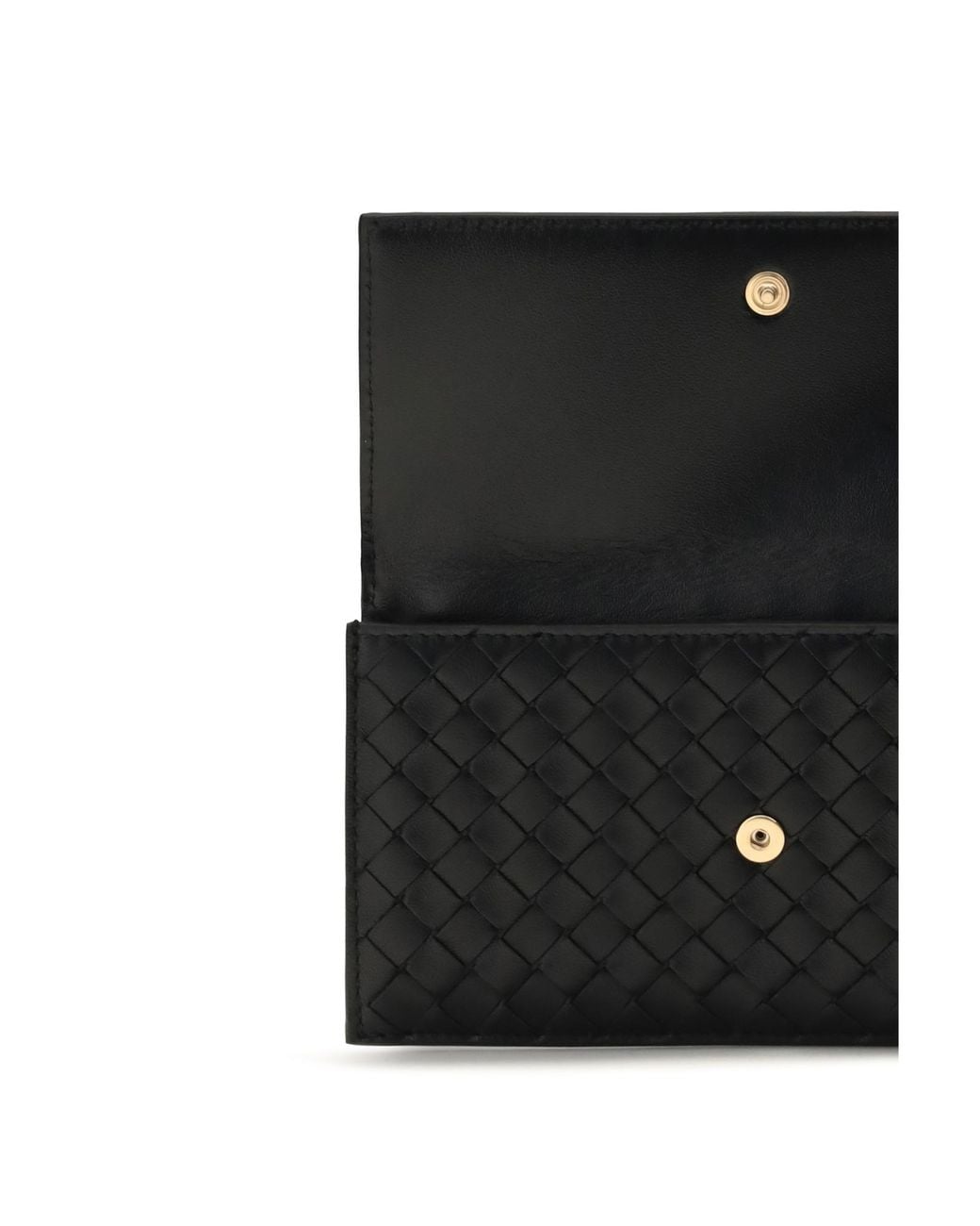 Bottega Veneta Black Woven Bifold Wallet