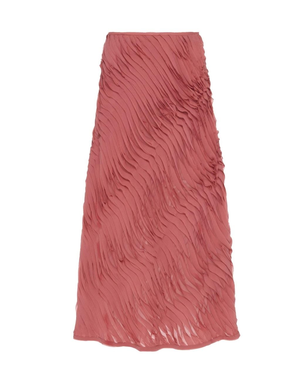 Ulla Johnson Red Patchwork Midi Skirt