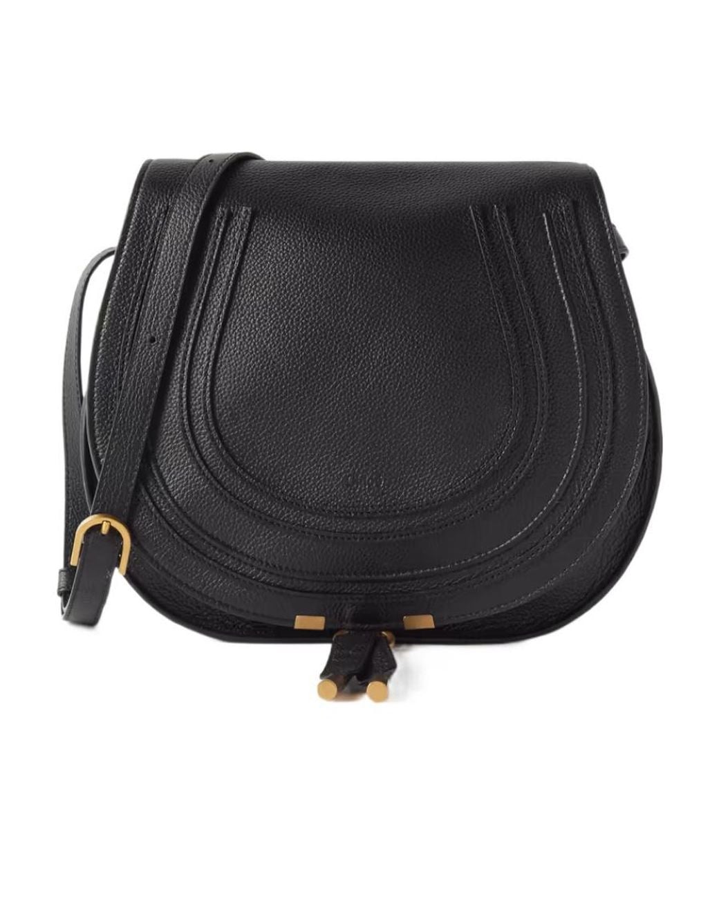 Chloé Black Chloé Marcie Medium Saddle Bag