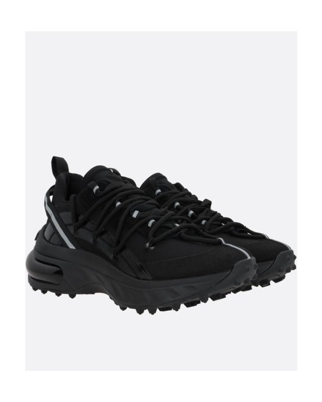 DSquared² Black Bubble Lace-Up Leather Sneakers for men
