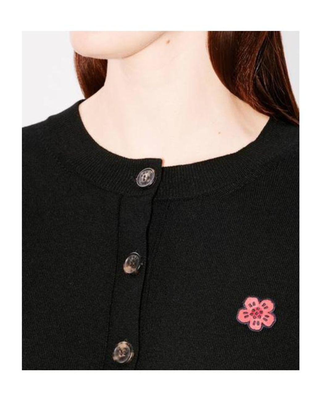 KENZO Blue Logo Embroidery Cardigan