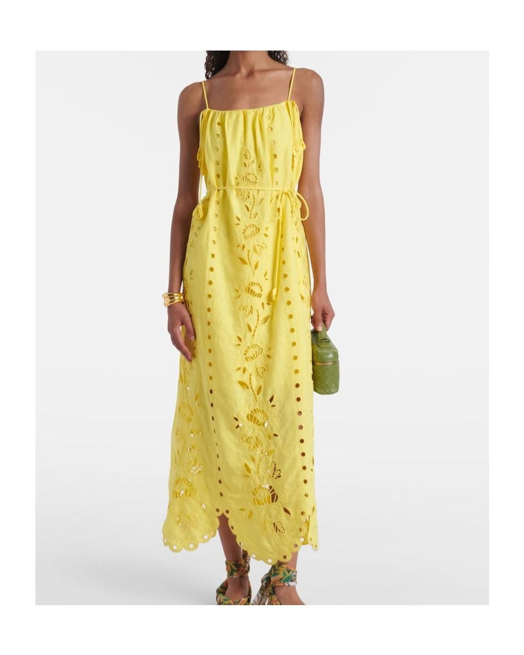Farm Rio Yellow Richelieu Dress