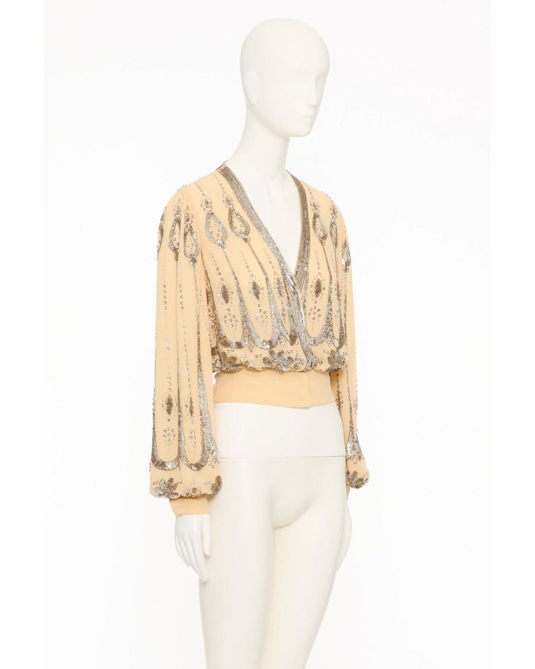 Valentino Metallic Long-Sleeved Tops