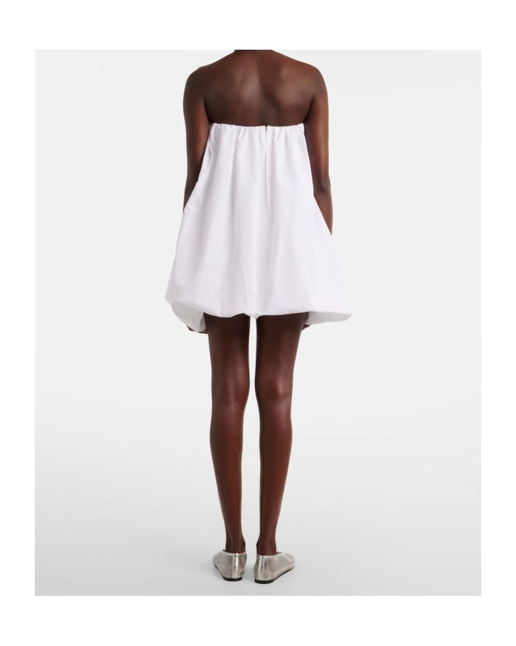 Patou White Strapless Minidress