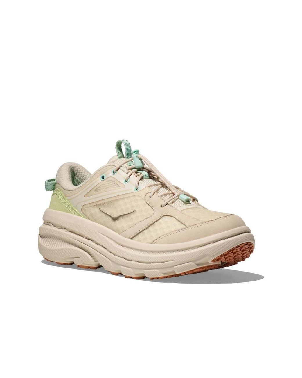 Hoka One One White Bondi B3 Lace-Up Sneakers for men