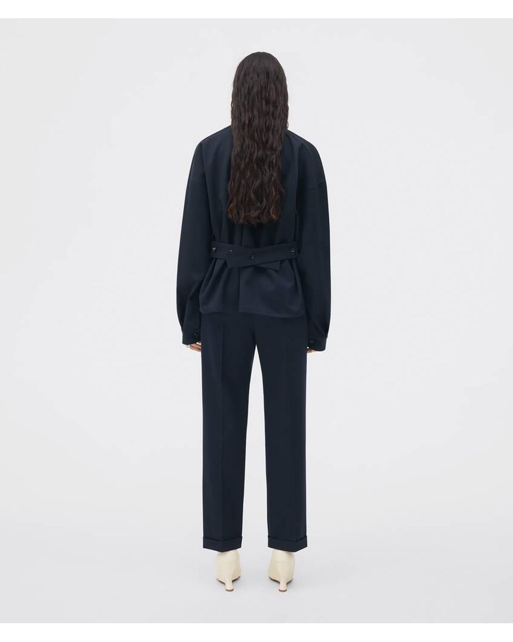 Bottega Veneta Blue Wool-Blend Shirt