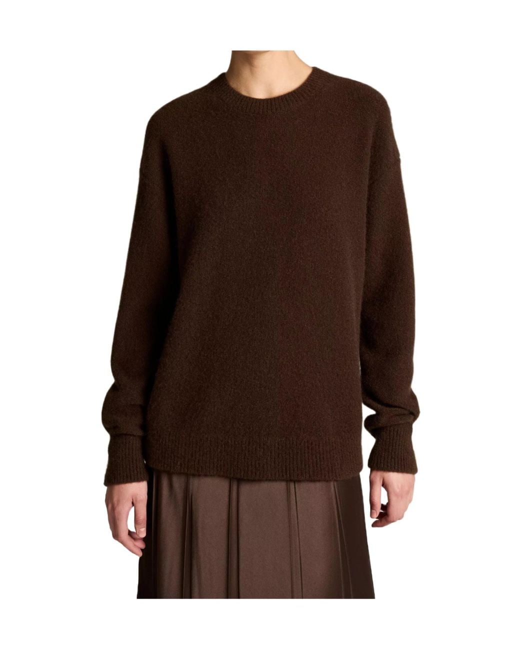 Vince Brown Plush Cashmere Crew Neck Sweater