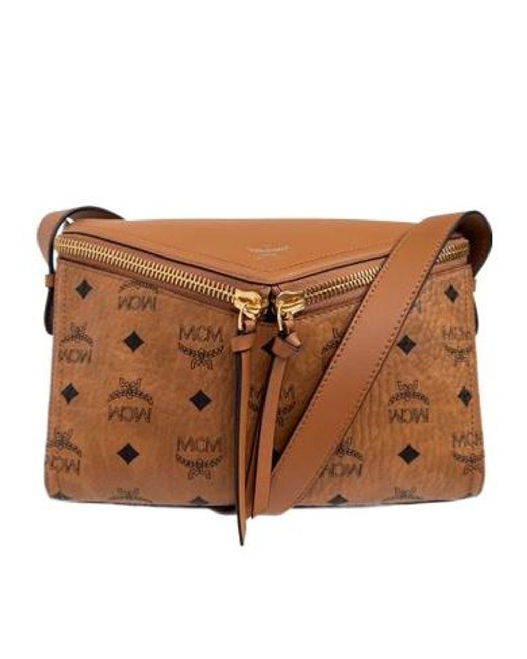 MCM Brown Diamant 3D Shoulder Bag