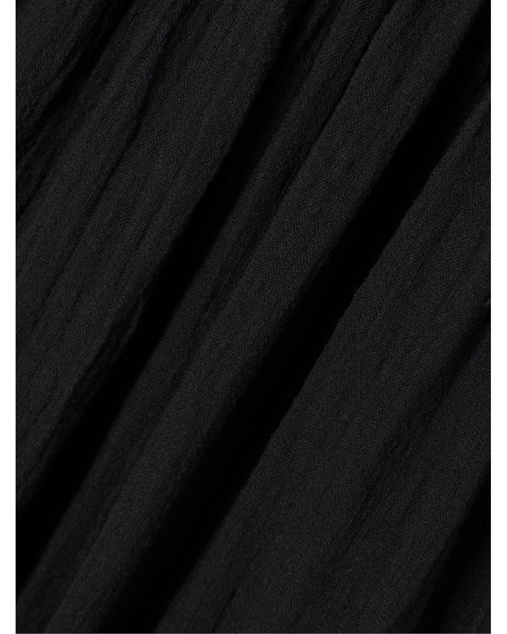 Staud Black Hanna Cotton-Gauze Maxi Dress
