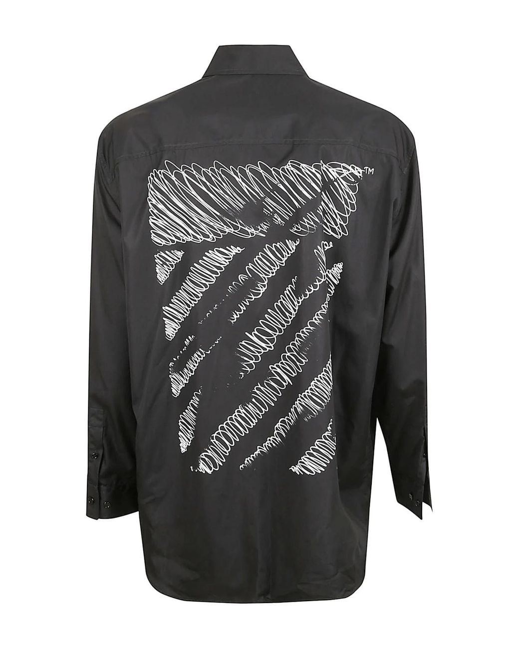 Off-White c/o Virgil Abloh Black Logo Embroidered Button-Up Shirt for men