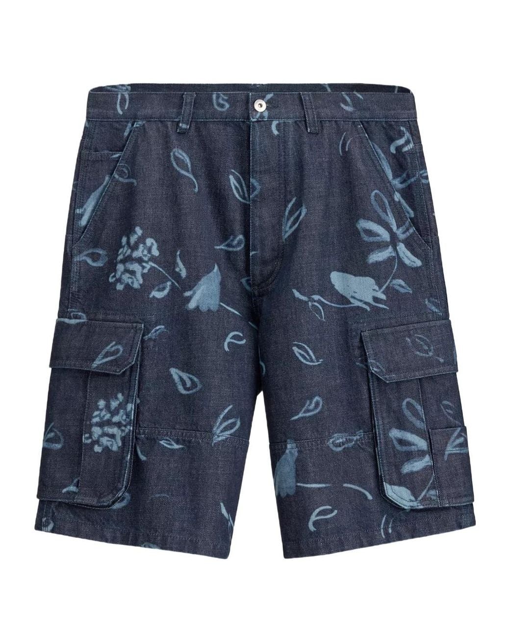 Dior Blue Iviera Cargo Shorts for men