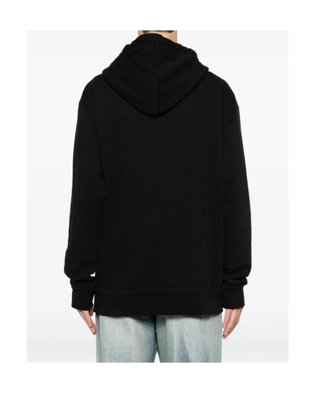 Isabel Marant Black Matte Logo-Embroidered Hoodie for men