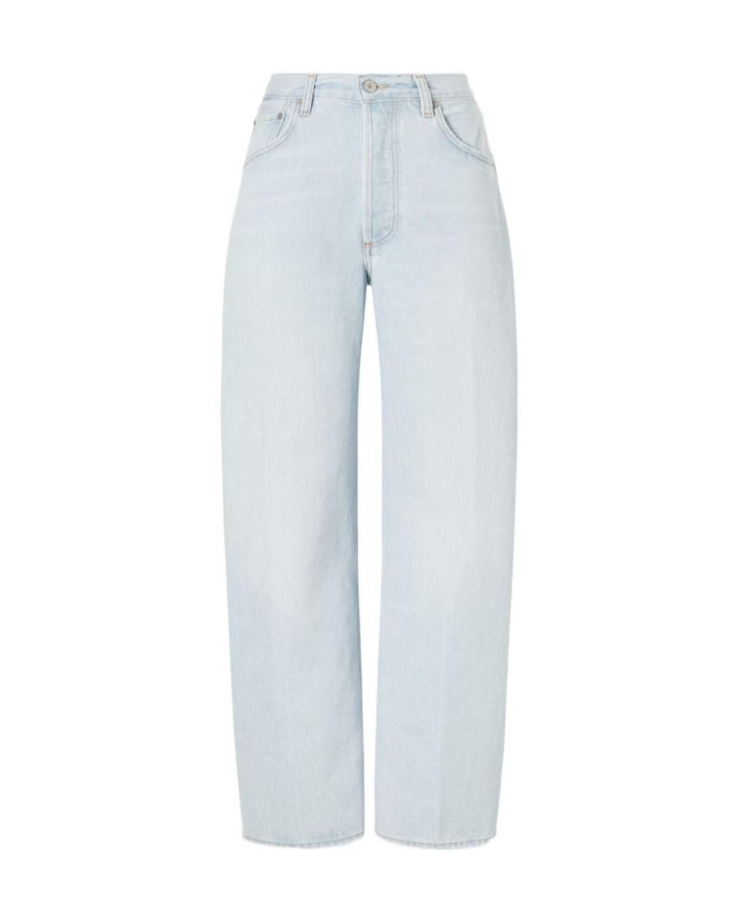 Citizens of Humanity Blue Ayla Baggy Mid-Rise Wide-Leg Jeans