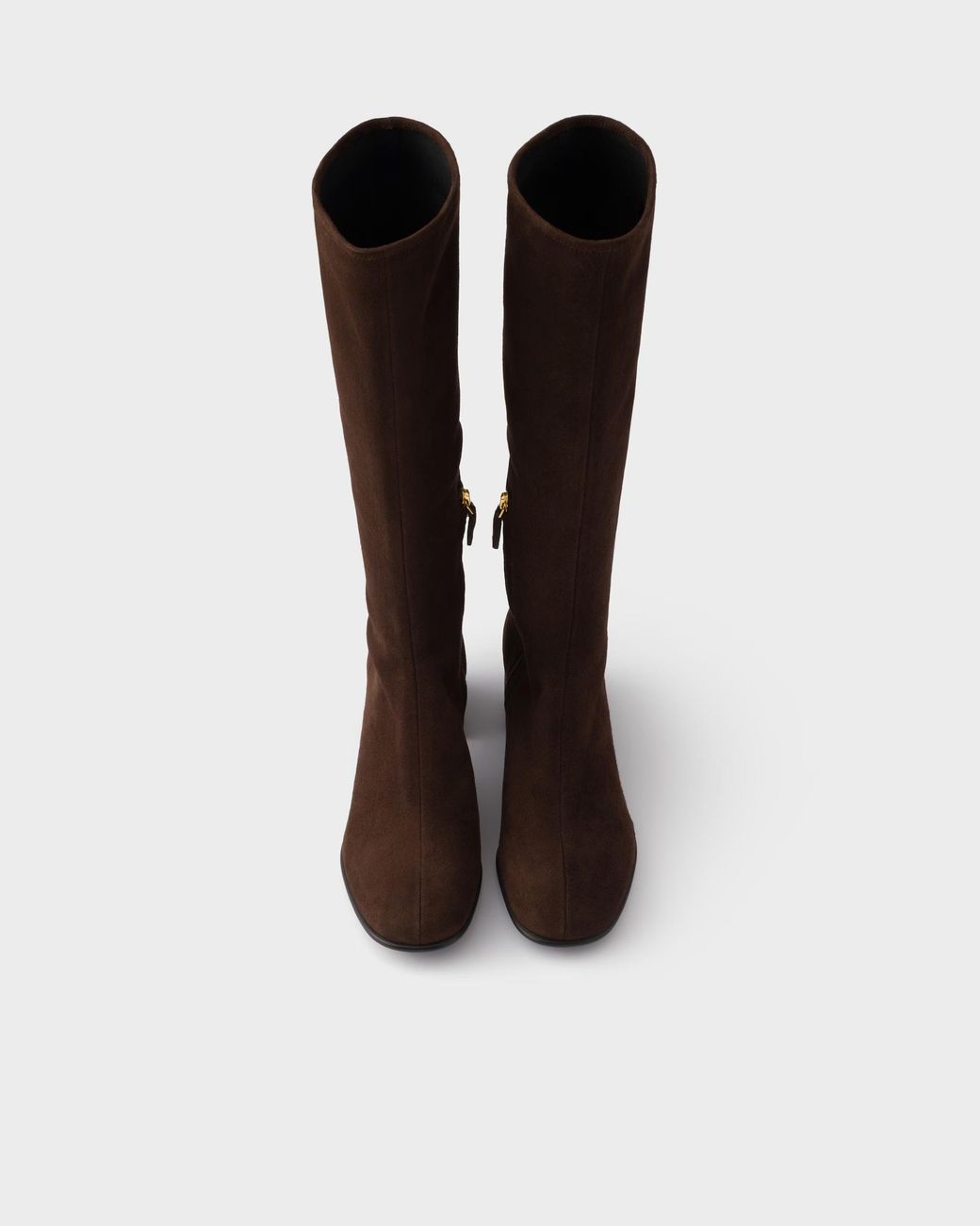 Prada Brown Stretch Suede Boots