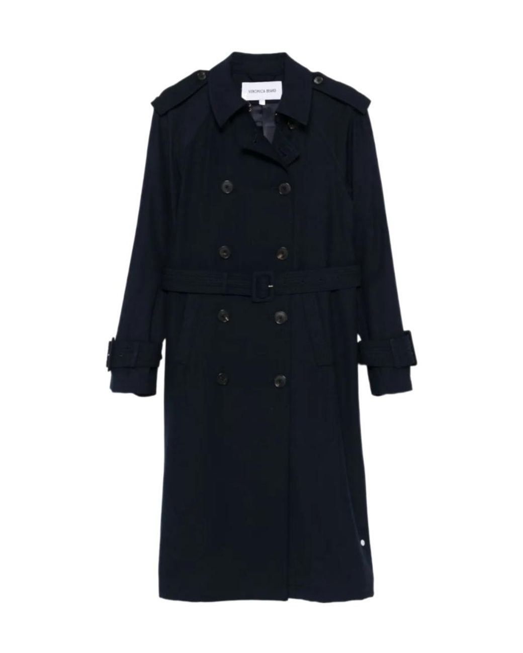 Veronica Beard Blue Conneley Belted Trench Coat