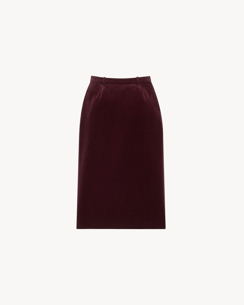 Saint Laurent Purple Velvet Wrap Midi Skirt