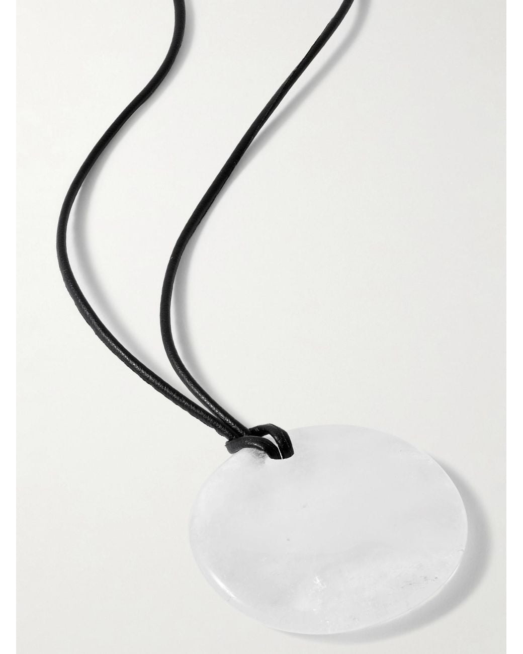 Sophie Buhai White Medium Full Moon Cord, Quartz And Necklace