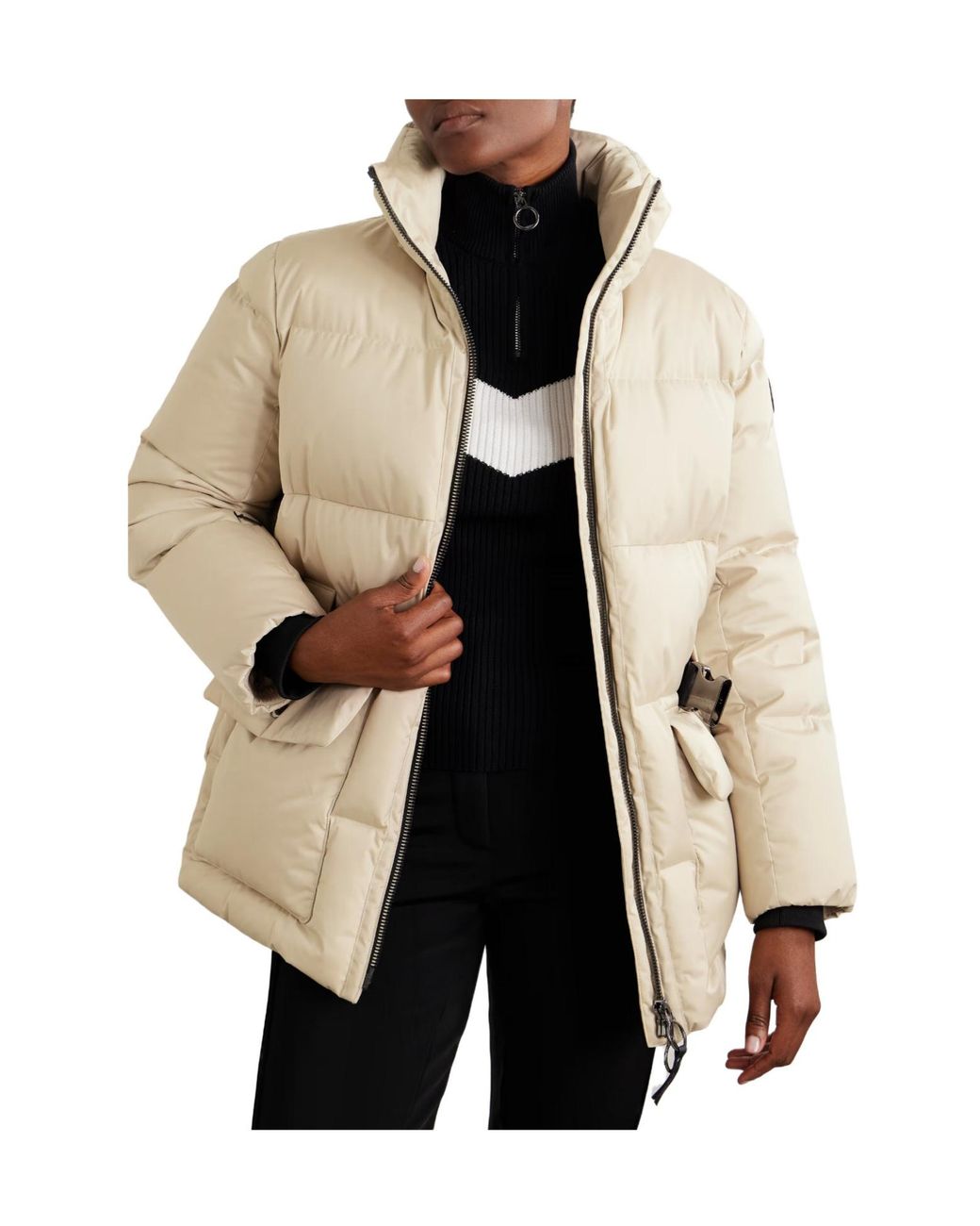 Fusalp Natural Oria Belted Hooded Quilted Down Ski Jacket
