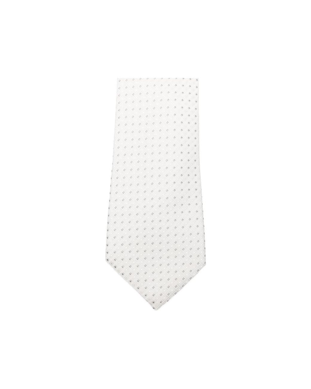 Canali White Pointed Tie for men