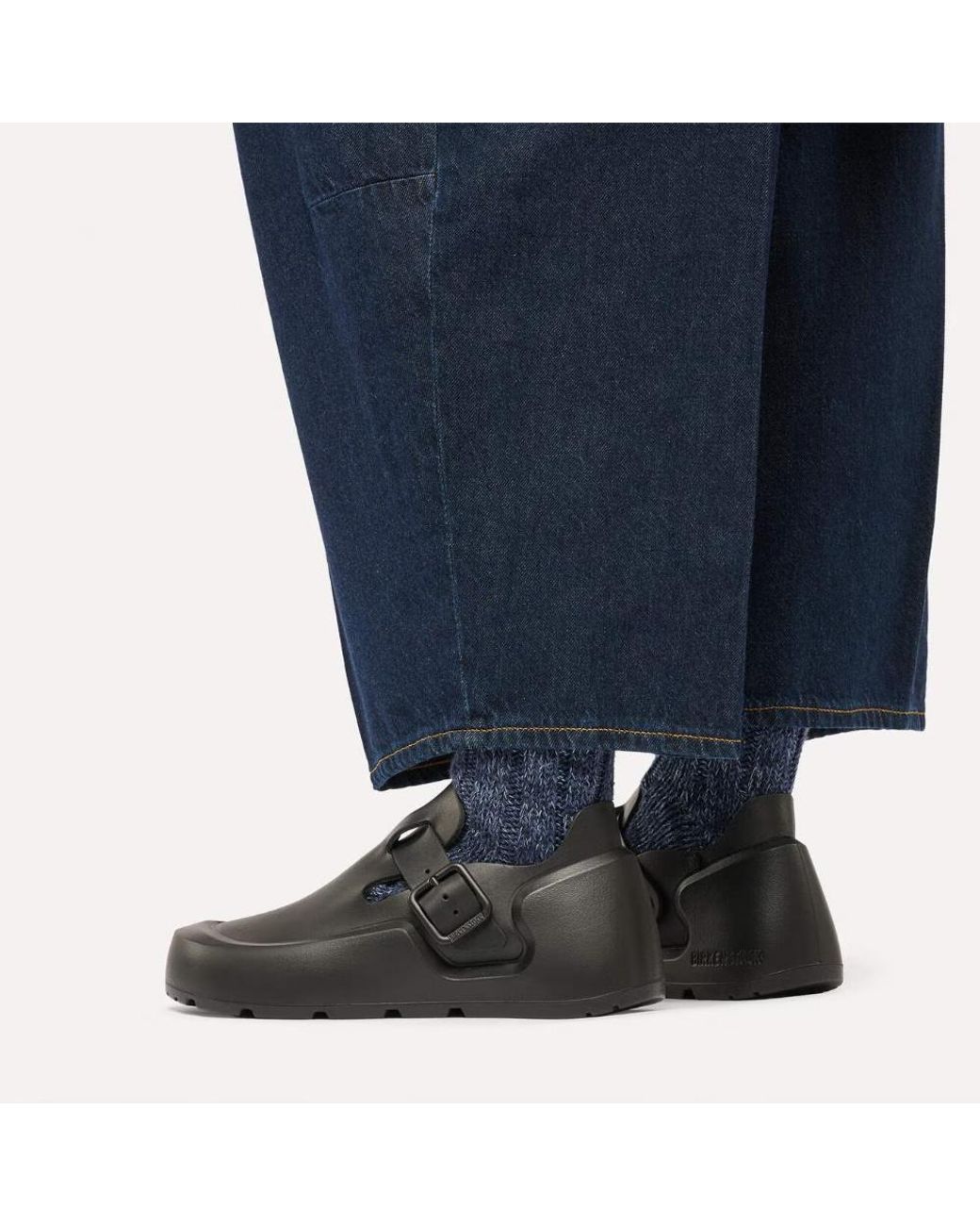 Birkenstock Black Closed-Back Buckle Clogs for men